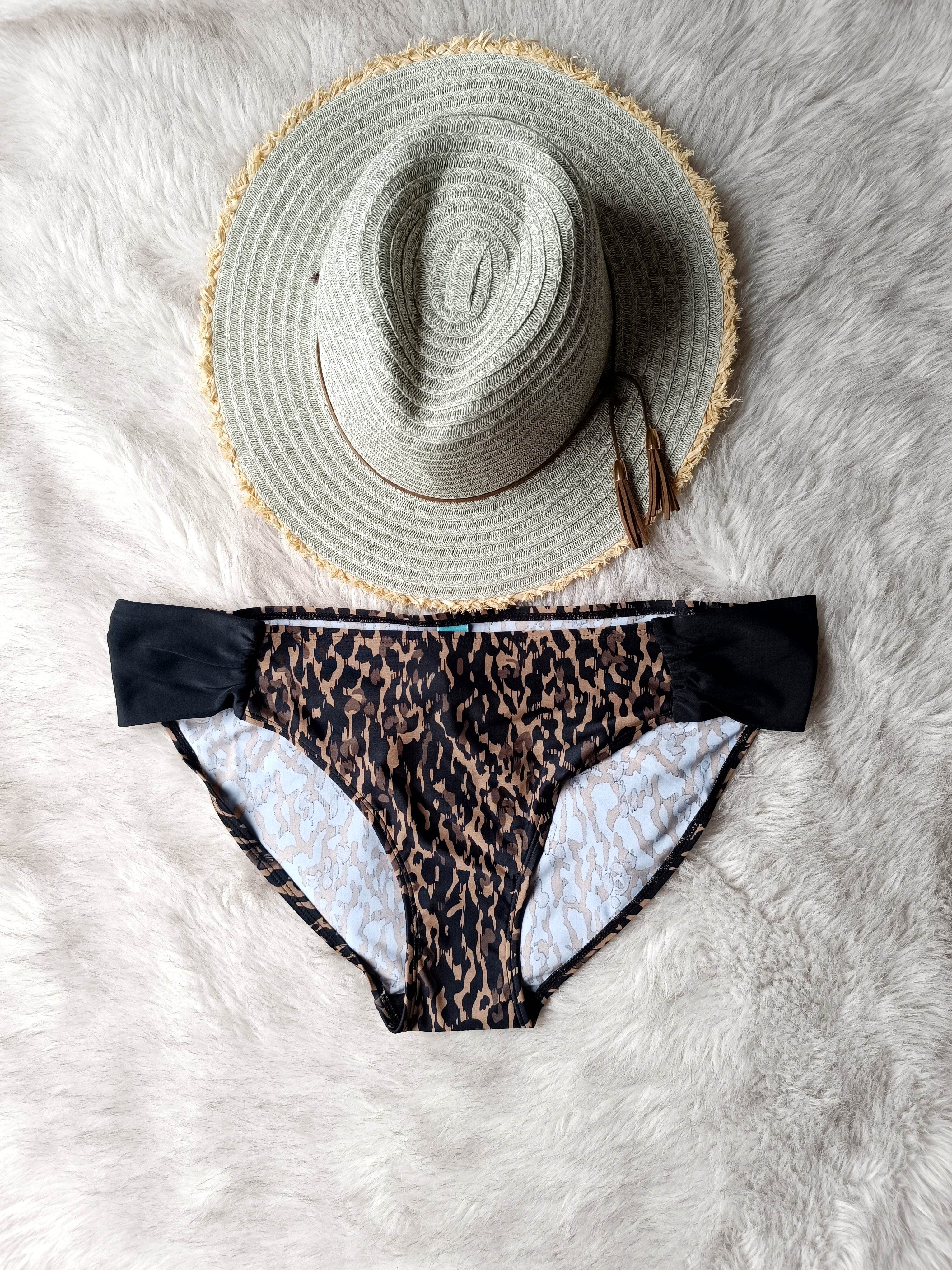 Panache Animal Print Savannah Gathered Bikini Swim Bottom - Biamonde